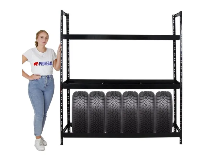 PROREGAL Reifenregal Tiger XL HxBxT 200 x 180 x 45 cm bis zu 21 Reifen auf 3 Ebenen
