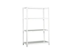 PROREGAL Schraubregal Panda Mid HxBxT 150 x 80 x 30 cm Fachlast 75 kg Weiß* Regal Weiß