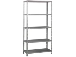 PROREGAL Schraubregal Panda Tall HxBxT 200 x 110 x 40 cm 5 Fachböden Fachlast 90 kg Verzinkt* Schwerlastregal