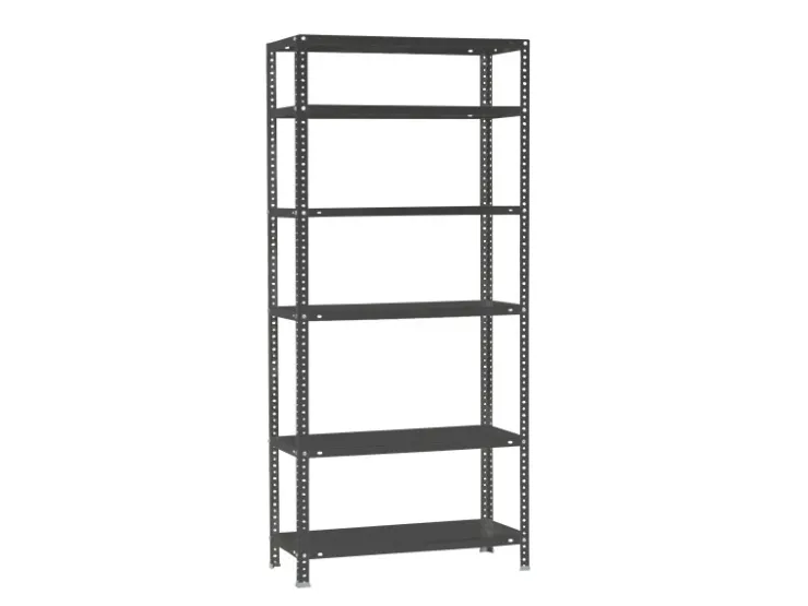 PROREGAL Schraubregal Panda Tall HxBxT 200 x 80 x 50 cm 6 Fachböden Fachlast 100 kg Anthrazit* Kellerregale|Metallregale