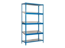 PROREGAL Schrägbodenregal Dowa Stecksystem HxBxT 200 x 100 x 50 cm Fachlast 200 kg Blau