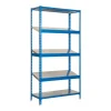 PROREGAL Schrägbodenregal Dowa Stecksystem HxBxT 200 x 100 x 40 cm Fachlast 200 kg Blau
