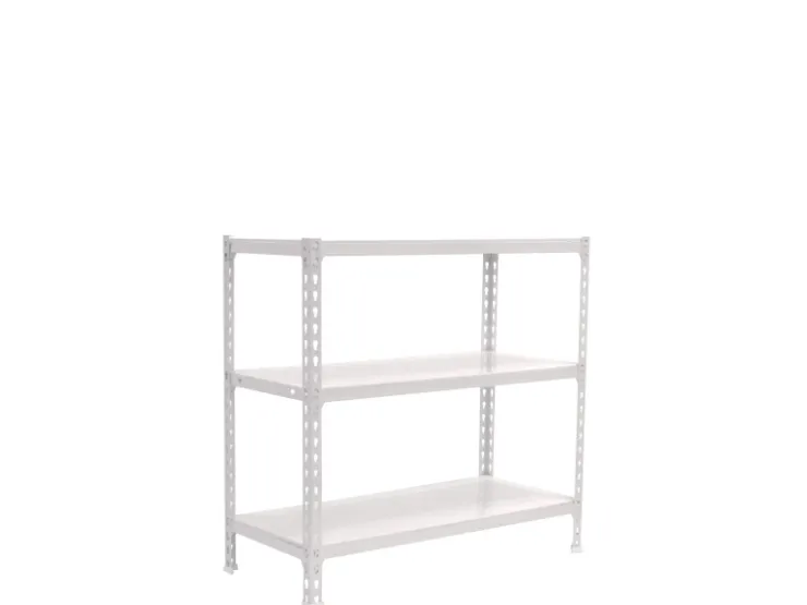 PROREGAL Schwerlastregal Small Metal Shark HxBxT 100 x 100 x 30 cm Fachlast 180 kg Weiß* Metallregale
