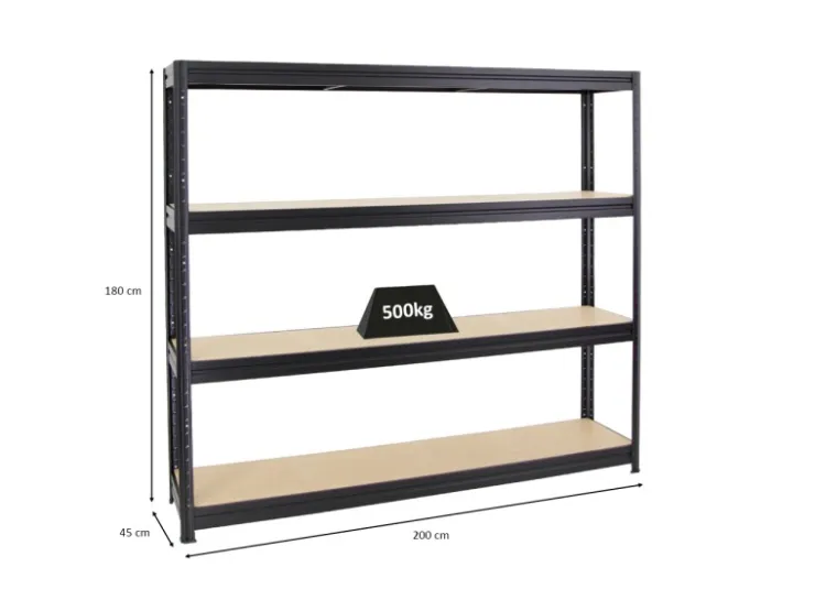 PROREGAL Schwerlastregal Dino HxBxT 180 x 200 x 45 cm Fachlast 500 kg* Schwerlastregal
