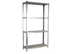 PROREGAL Schwerlastregal Mid Muli HxBxT 150 x 120 x 30 cm 4 Fachböden Fachlast 200 kg Verzinkt* Metallregale|Kellerregale