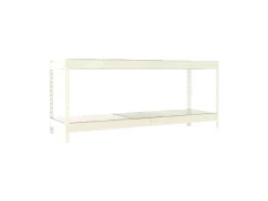 PROREGAL Schwerlastregal Metal Beast Two HxBxT 90 x 150 x 75 cm Fachlast 600 kg Weiß* Schwerlastregal
