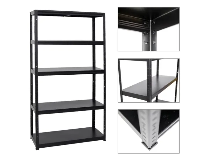 PROREGAL Schwerlastregal Steel Eagle HxBxT 180 x 100 x 40 cm Fachlast 130 kg* Regale Schwarz|Schwerlastregal