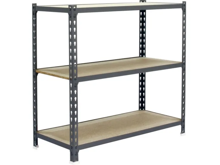PROREGAL Schwerlastregal Small Muli HxBxT 100 x 90 x 40 cm 3 Fachböden Fachlast 150 kg Grau* Schwerlastregal