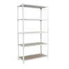 PROREGAL Schwerlastregal Big Muli HxBxT 200 x 120 x 40 cm 5 Fachböden Fachlast 200 kg Weiß