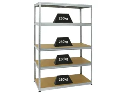PROREGAL Schwerlastregal Big Elephant M HxBxT 180 x 120 x 60 cm Fachlast 250 kg* Metallregale|Schwerlastregal