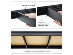 PROREGAL Schwerlastregal Dino 180x240x60 cm Fachlast 450kg Schwarz