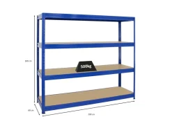 PROREGAL Schwerlastregal Dino HxBxT 180 x 200 x 60 cm Fachlast 500 kg