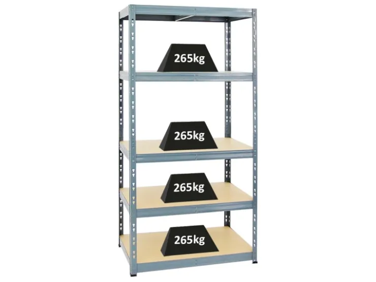 PROREGAL Schwerlastregal Tiger HxBxT 180 x 90 x 60 cm Fachlast 265 kg 5-Ebenen