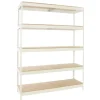 PROREGAL Schwerlastregal Wood Beast Five HxBxT 200 x 150 x 45 cm Fachlast 600 kg Weiß* Regalsysteme