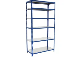 PROREGAL Schwerlastregal Giant Metal Shark HxBxT 250 x 80 x 50 cm Fachlast 180 kg Blau* Metallregale