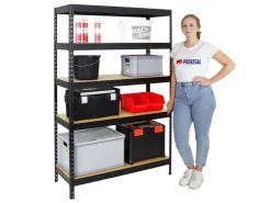 PROREGAL Schwerlastregal Rivet HxBxT 180 x 120 x 45 cm Fachlast 250 kg Innovatives Stecksystem* Schwerlastregal