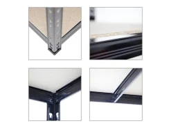 PROREGAL Schwerlastregal Giant Tiger XL HxBxT 220 x 120 x 40 cm Fachlast 265 kg 6-Ebenen Schwarz* Schwerlastregal