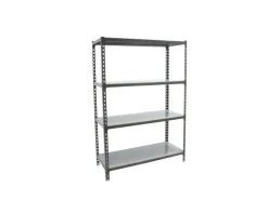 PROREGAL Schwerlastregal Mid Metal Shark HxBxT 150 x 80 x 50 cm Fachlast 180 kg Anthrazit-Verzinkt* Metallregale|Schwerlastregal