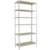 PROREGAL Schwerlastregal Giant Muli HxBxT 250 x 90 x 30 cm 6 Fachböden Fachlast 150 kg Weiß