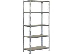 PROREGAL Schwerlastregal Muli HxBxT 180 x 80 x 40 cm 5 Fachböden Fachlast 150 kg Verzinkt* Schwerlastregal