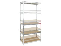 PROREGAL Schwerlastregal Giant Ragnar HxBxT 200 x 100 x 50 cm Fachlast 175 kg Verzinkt* Metallregale|Schwerlastregal