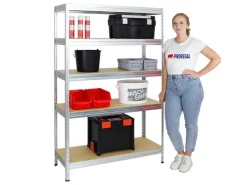 PROREGAL Schwerlastregal Rivet HxBxT 180 x 120 x 45 cm Fachlast 250 kg Innovatives Stecksystem