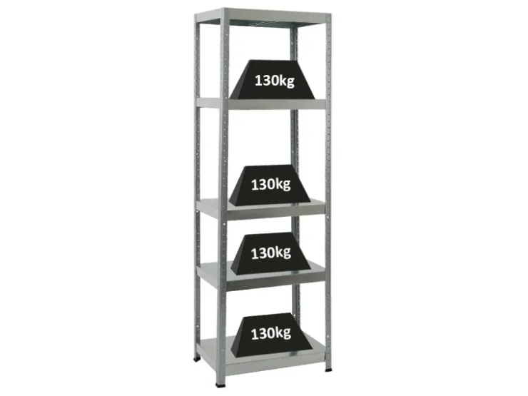 PROREGAL Schwerlastregal Steel Eagle HxBxT 180 x 60 x 40 cm Fachlast 130 kg* Kellerregale|Schwerlastregal
