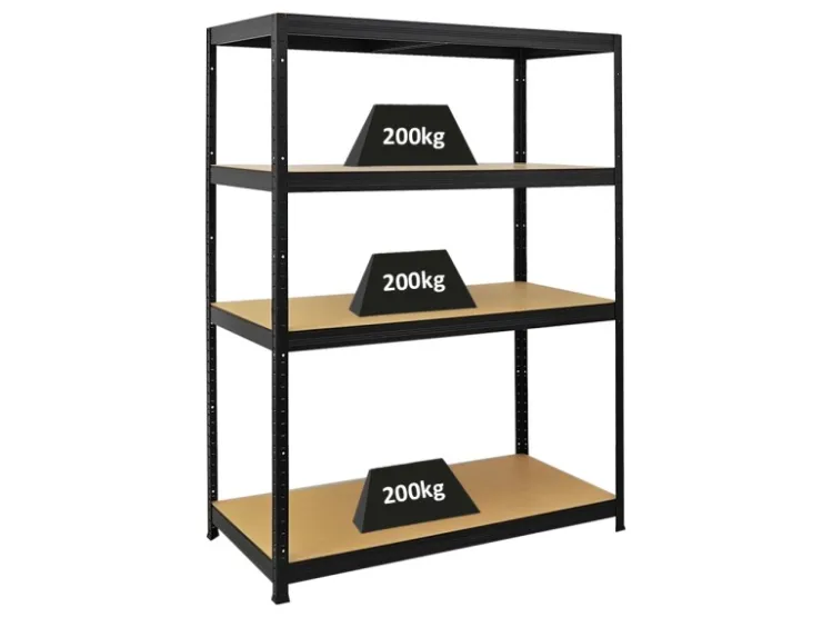 PROREGAL Schwerlastregal Big Elephant HxBxT 160 x 120 x 60 cm Fachlast 200kg Schwarz* Schwerlastregal