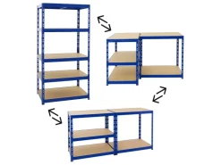 PROREGAL Schwerlastregal Tiger HxBxT 180 x 90 x 60 cm Fachlast 265 kg 5-Ebenen* Metallregale|Kellerregale