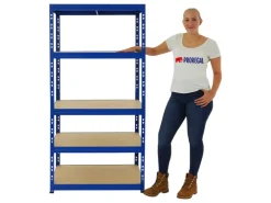 PROREGAL Schwerlastregal Tiger HxBxT 180 x 90 x 60 cm Fachlast 265 kg 5-Ebenen* Metallregale|Kellerregale