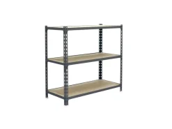 PROREGAL Schwerlastregal Baby Muli HxBxT 90 x 120 x 40 cm 3 Fachböden Fachlast 200 kg Grau