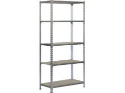 PROREGAL Schwerlastregal Big Muli HxBxT 200 x 110 x 50 cm 5 Fachböden Fachlast 200 kg Verzinkt
