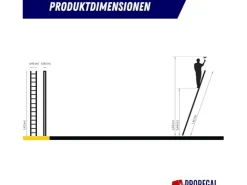 PROREGAL Sprossen-Anlegeleiter Economy Plus Ohne Traverse 5 Sprossen Arbeitshöhe 2,43 m Traglast 150 kg* Leitern
