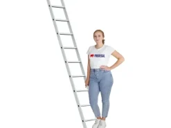 PROREGAL Sprossen-Anlegeleiter Economy Plus Ohne Traverse 9 Sprossen Arbeitshöhe 3,46 m Traglast 150 kg* Klapptritte
