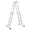 PROREGAL Sprossen-Mehrzweckleiter MULTISTEP mit Gerüstplattform Aluminium 4x4 Sprossen bis zu 4,6 m Höhe Traglast 150kg