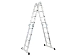 PROREGAL Sprossen-Mehrzweckleiter MULTISTEP mit Gerüstplattform Aluminium 4x4 Sprossen bis zu 4,6 m Höhe Traglast 150kg