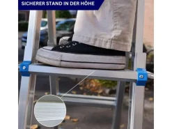 PROREGAL Sprossen-Mehrzweckleiter APOLLO 3-In-1 Aluminiumleiter 4x5 Sprossen Bis Zu 5 M Höhe 150 kg Traglast Klappleiter Stehleiter* Leitern|Klapptritte