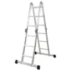 PROREGAL Sprossen-Mehrzweckleiter MULTISTEP mit Gerüstplattform Aluminium 4x3 Sprossen bis zu 3,6 m Höhe Traglast 150kg