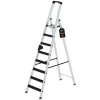 PROREGAL Stufen-Stehleiter Einseitig Begehbar mit Clip-Step Relax 9 Stufen* Klapptritte