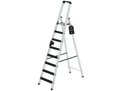 PROREGAL Stufen-Stehleiter Einseitig Begehbar mit Clip-Step Relax 9 Stufen* Klapptritte