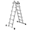 PROREGAL Teleskopleiter 4-Teilig mit Traverse 4 x 6 Sprossen* Klapptritte