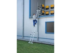 PROREGAL Teleskopleiter 4-Teilig mit Traverse 4 x 4 Sprossen* Klapptritte