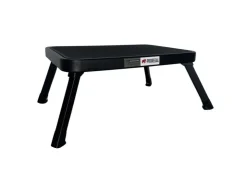 PROREGAL Tritthocker Klappbar 18x47x32cm Traglast 150kg Stahl Matt Schwarz Hocker Klapphocker Falthocker Haushaltsleiter Trittleiter* Hocker