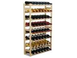 PROREGAL Weinregal Pinotwine HxBxT 118 x 72 x 25 cm 56 Flaschen Massives Kiefernholz Natur Unbehandelt* Flaschenregale