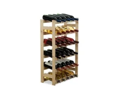 PROREGAL Weinregal Pinotwine HxBxT 86 x 53 x 25 cm 30 Flaschen Massives Kiefernholz Natur Unbehandelt