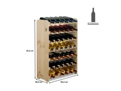 PROREGAL Weinregal Pinotwine C HxBxT 87,2 x 63,2 x 26,5 cm 42 Flaschen Massives Kiefernholz Natur Unbehandelt* Regale Massivholz