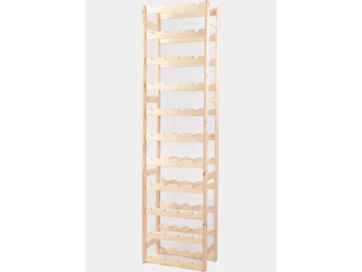 PROREGAL Weinregal Pinotwine HxBxT 166 x 43,4 x 25 cm 44 Flaschen Massives Kiefernholz Natur unbehandelt