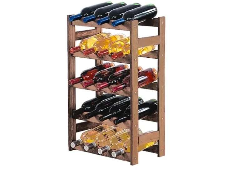 PROREGAL Weinregal Pinotwine HxBxT 70 x 43 x 25 cm 20 Flaschen Massives Kiefernholz Geölt* Flaschenregale