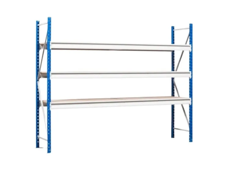 PROREGAL Weitspannregal Maximus Pro Grundregal HxBxT 250 x 260 x 50 cm 2 Ebenen Spanplatten Fachboden Fachlast 490 kg Lichtblau & Lichtgrau