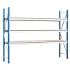 PROREGAL Weitspannregal Maximus Pro Grundregal HxBxT 400 x 250 x 120 cm 4 Ebenen Spanplatten Fachboden Fachlast 530 kg Lichtblau & Lichtgrau